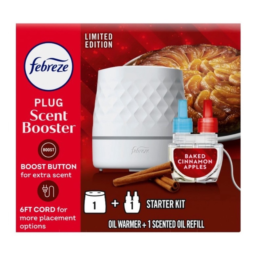 Febreze Limited Edition Baked Apples & Cinnamon Scent Booster Starter Kit